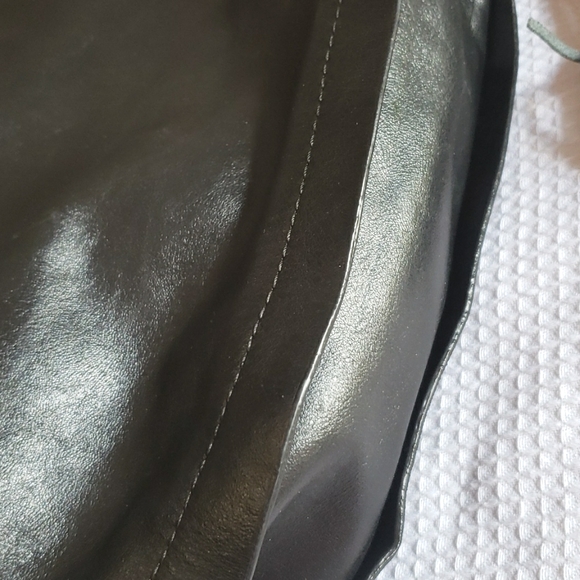 Dissona Italy Design Large Black Leather HOBO Tassel Shoulder Bag Handbag Purse - Picture 5 of 10